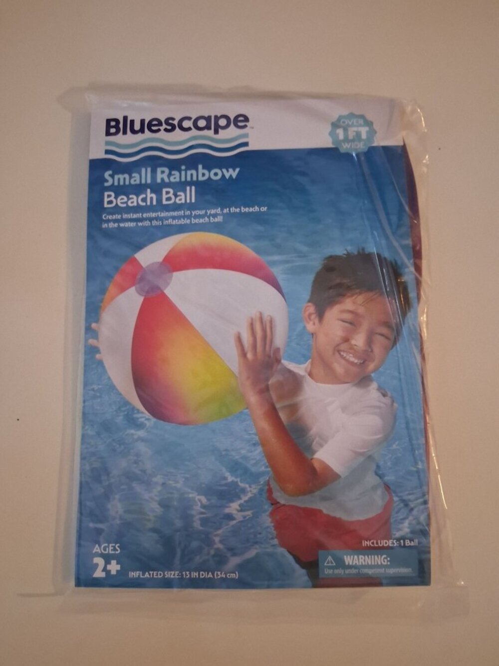 Rainbow Colorful Beach Ball 13" Diameter